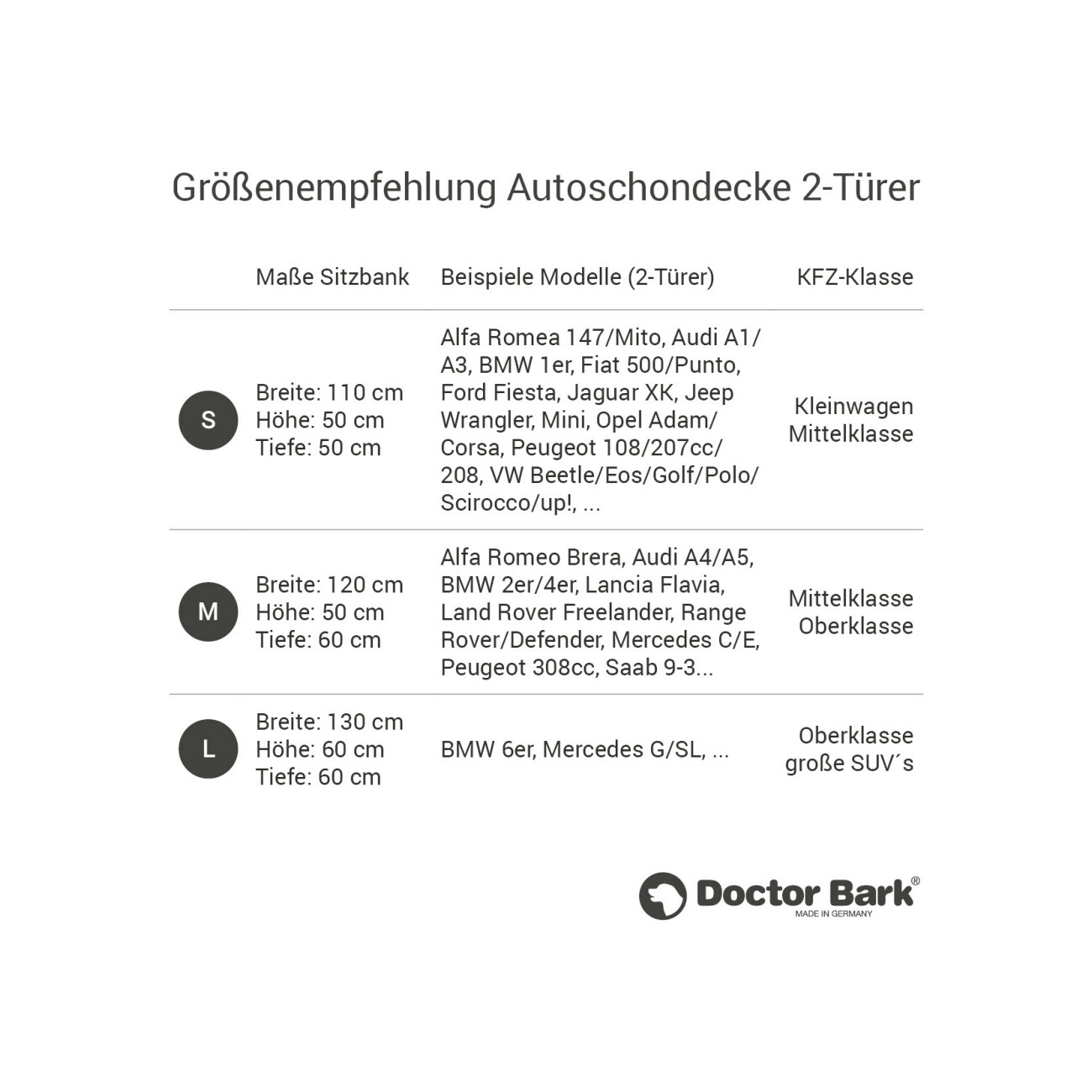 Doctor Bark 2 Türer Autodecke braun S