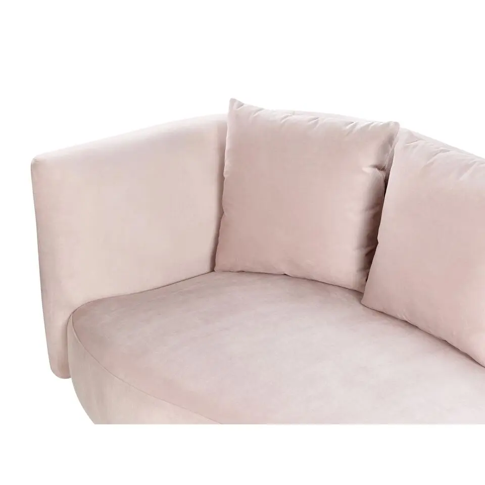 CHAUMONT - Chaise longue - Roze - Rechterzijde - Fluweel
