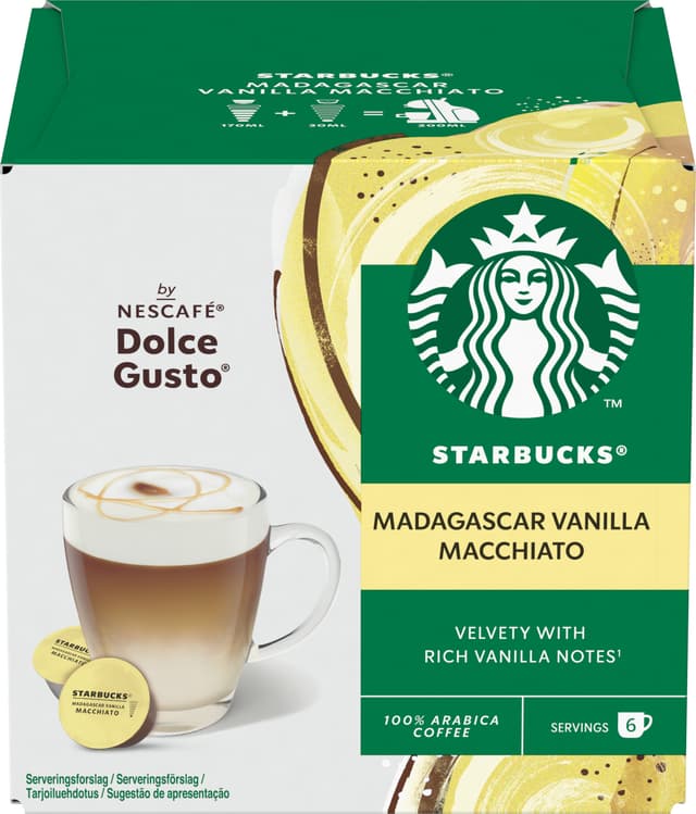 Starbucks Madagascar Vanilla by NESCAFÉ Dolce Gusto kapsler (12 stk.)