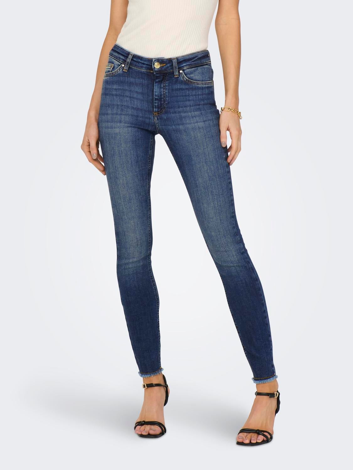 ONLBLUSH Mittlere Taille Skinny Fit Jeans Medium Blue Denim