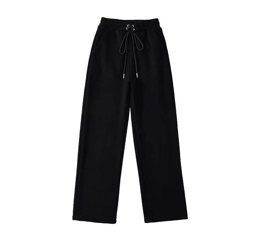 Morhan - Rechte joggingbroek met elastische taille en fleecevoering