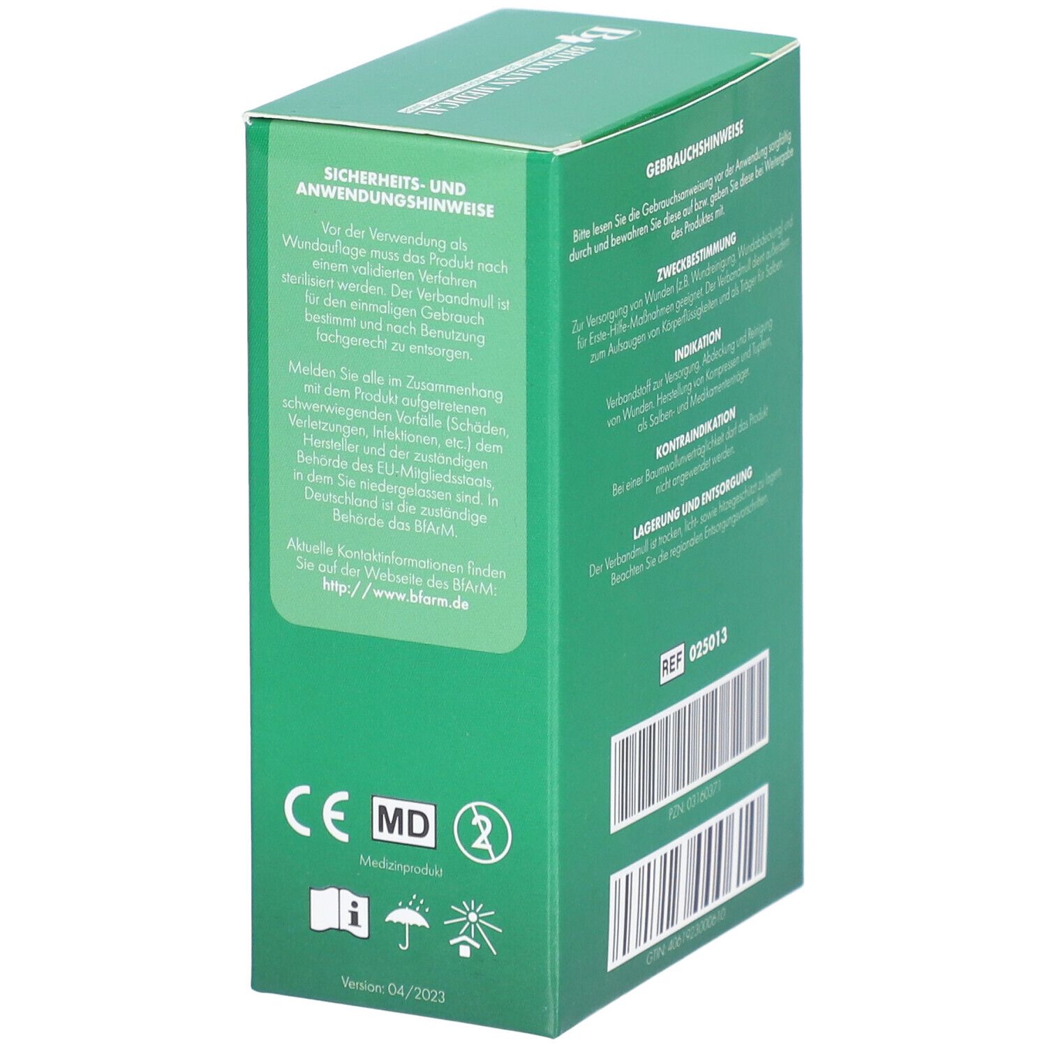 Verbandmull zickzack gelegt 10 cm x 2 m