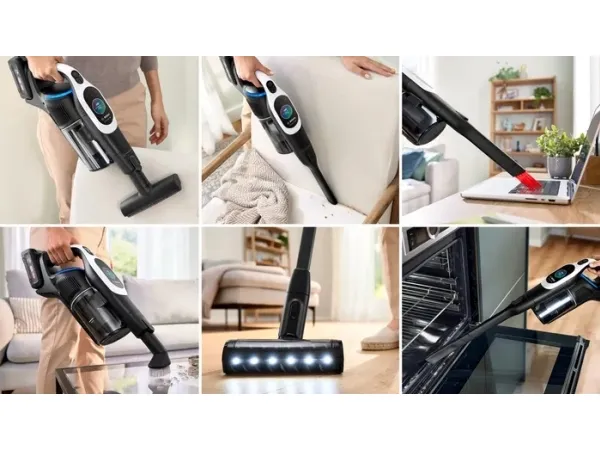 Bosch BCS1041WAC, Stick vakuum, Poseløs, Sort, Hvid, 0,4 L, Dry, HEPA