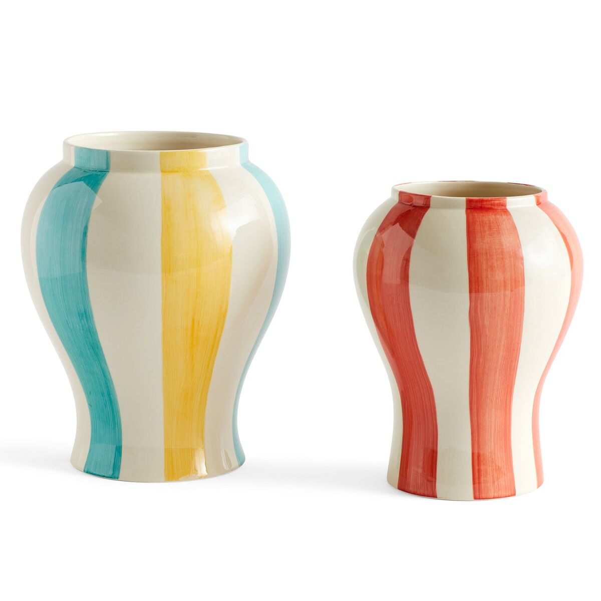 Sobremesa Stripe vase, liten, rød