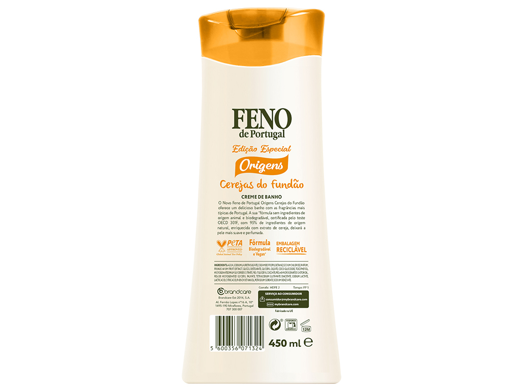 GEL DE BANHO FENO PORTUGAL :CHÁ VERDE DOS AÇORES 450 ML