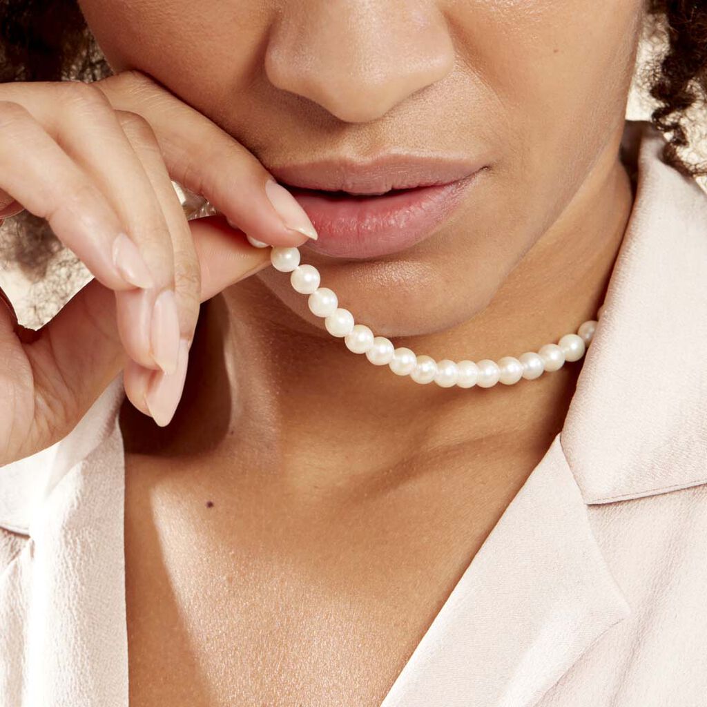 Collier Melida Or Jaune Perle De Culture D'akoya