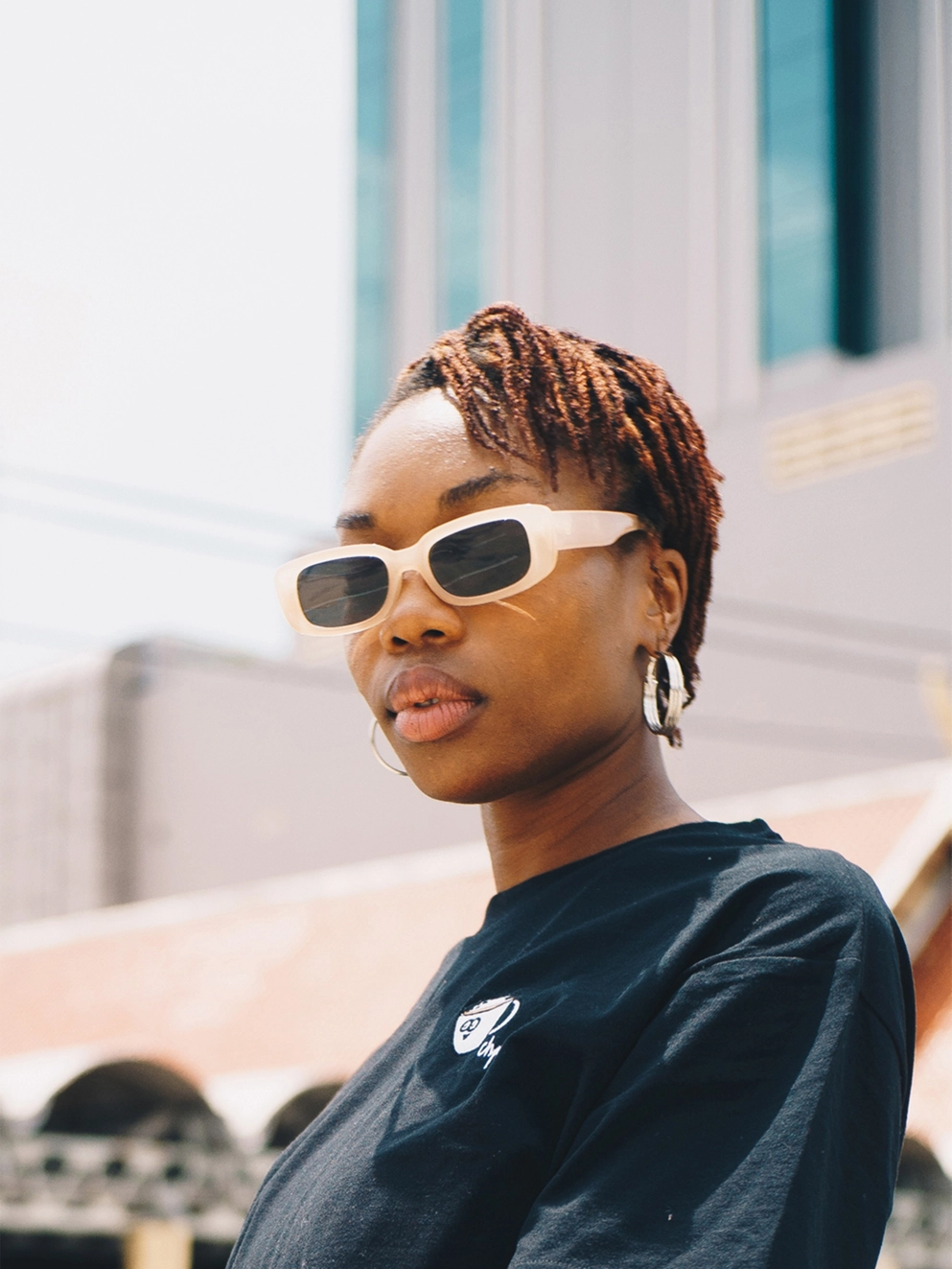 CHPO Nicole Milky Tea Sunglasses black