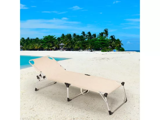 2 chaises longues pliantes de plage en aluminium Koh Samui
