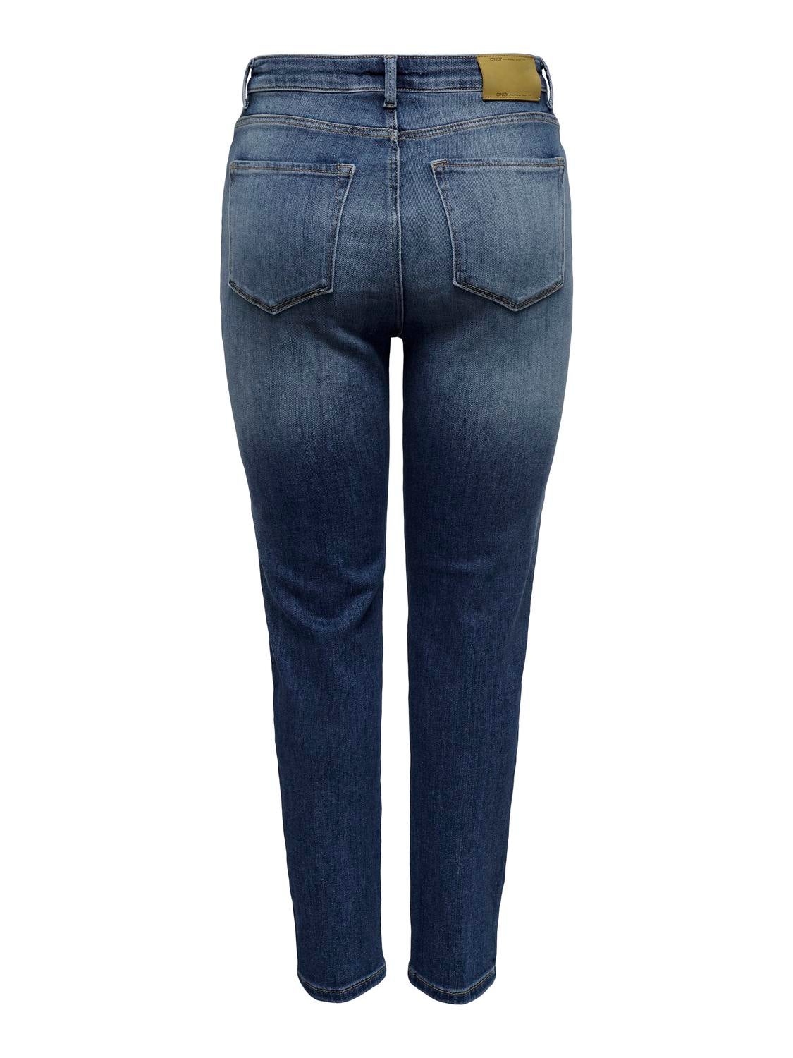 ONLEMILY Hohe Taille Gerade geschnitten Jeans Medium Blue Denim
