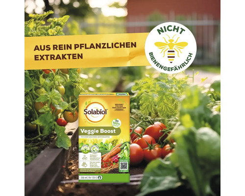 Plantenversterker Solabiol Veggie Boost 250 ml verbetert de weerstand tegen droogtestress, geschikt voor biologische landbouw