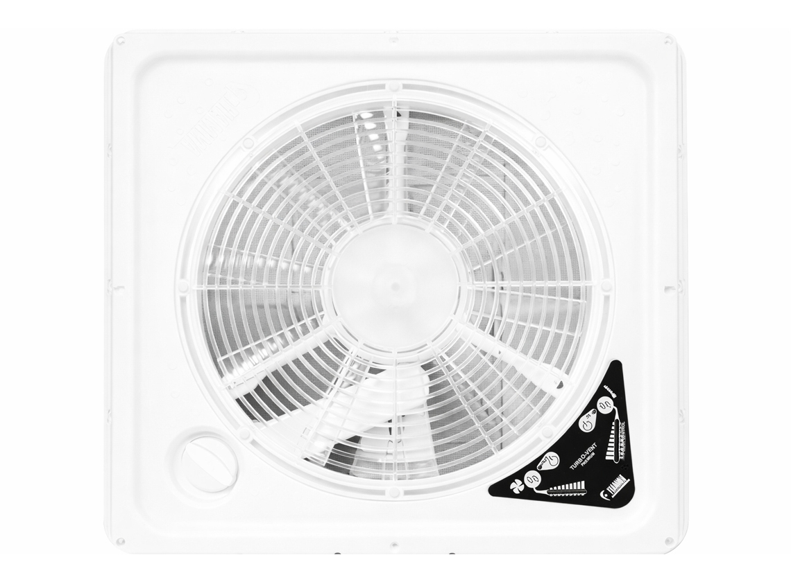 Fiamma Turbo Vent Premium 40 x 40 dakluik met ventilator - transparent