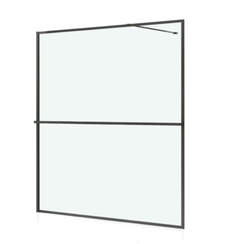 Allibert inloopdouche Milton 160x200 cm helder glas/mat zwart