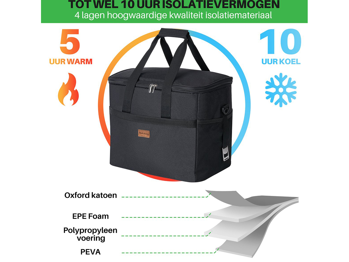 Packaway 40 liter koeltas met divider - Black