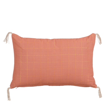 Sierkussen ruit roze - l55xb35xh10cm
