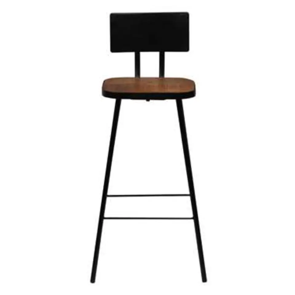 vidaXL - Barkruk - Bruin - Hout - 2 stuks