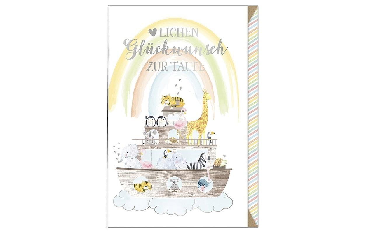 Glückwunschkarte Präge B6, Arche zur TaufeTaufkarte