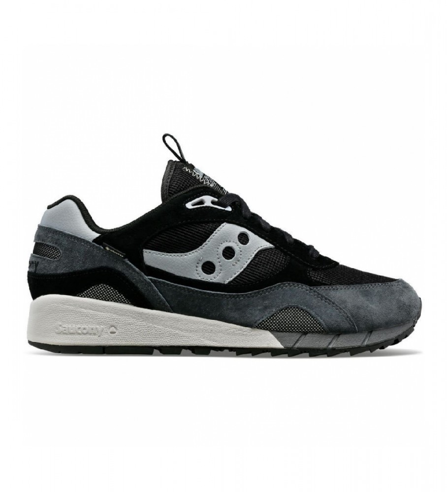 Tênis Saucony Shadow 6000 de couro, preto