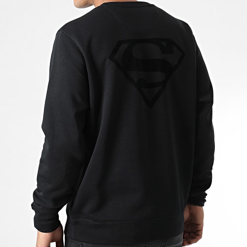 Sweat Crewneck Logo Velvet Back Noir Noir