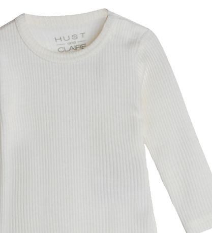 Hust and Claire Body l/ä - Berry - Rib - Wolle - Off White
