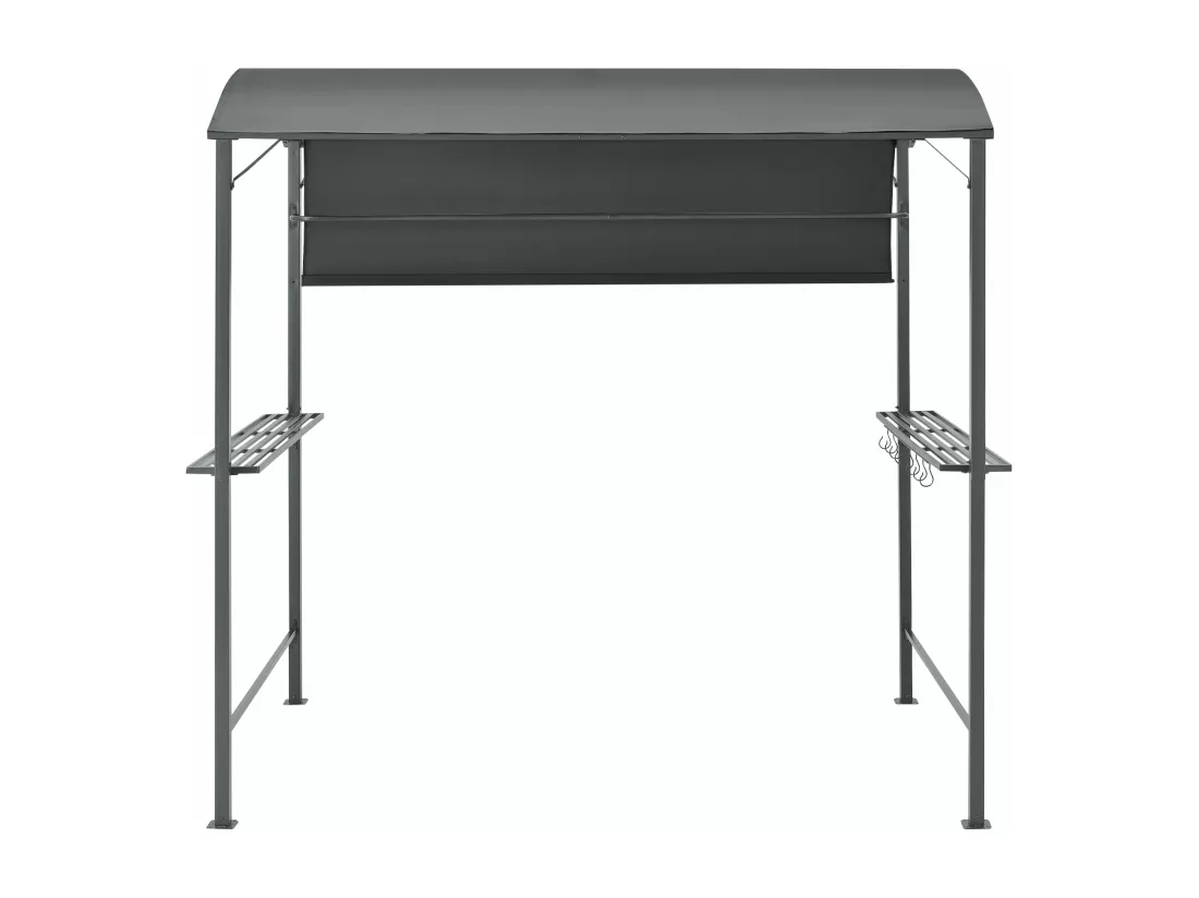 Tonnelle pavillon de barbecue grise 215 x 220 x 140 cm 03_0008739