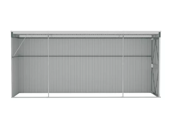 Abri de jardin mural Vert 118x382x178 cm Acier galvanisé
