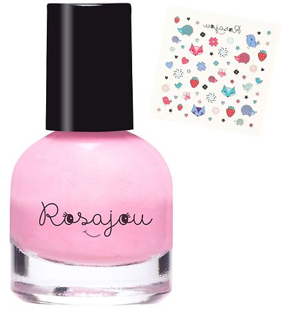 Rosajou Nagellack. Nagelsticker - Flamingo