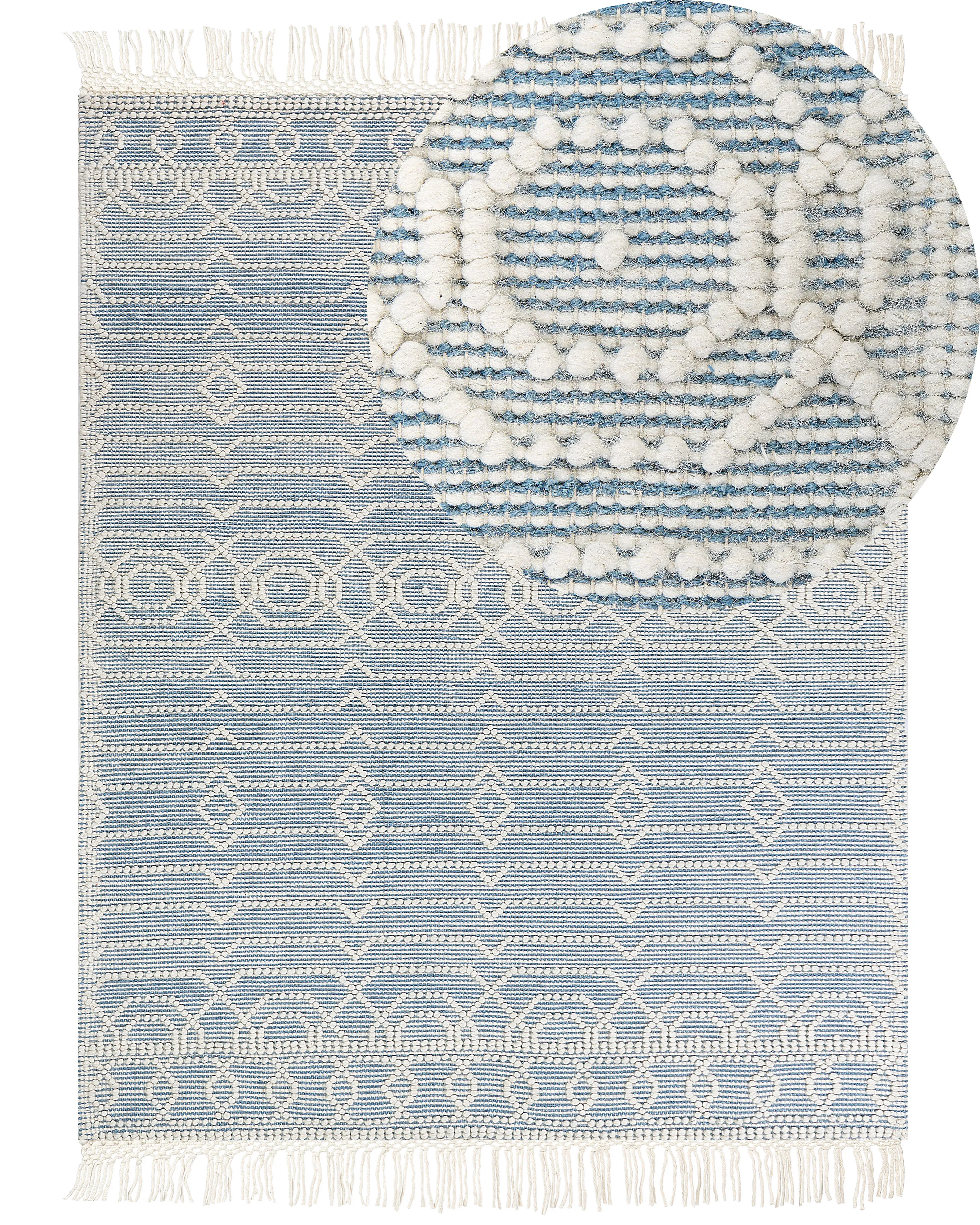 Vloerkleed ORHANELI Blauw 160 x 230 cm Wol
