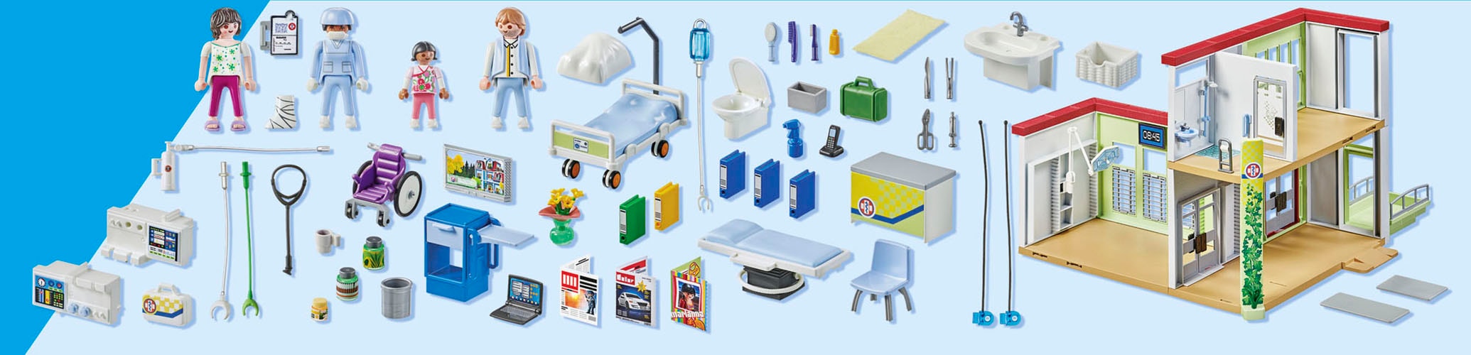 Playmobil® Konstruktions-Spielset »Modernes Krankenhaus (71615), Action Heroes« Made in Europe