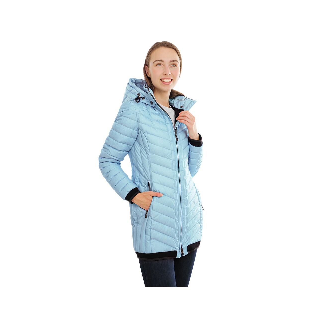 Knuffelwuff leichte Damen Übergangsjacke Brooklyn hellblau 36 - EU