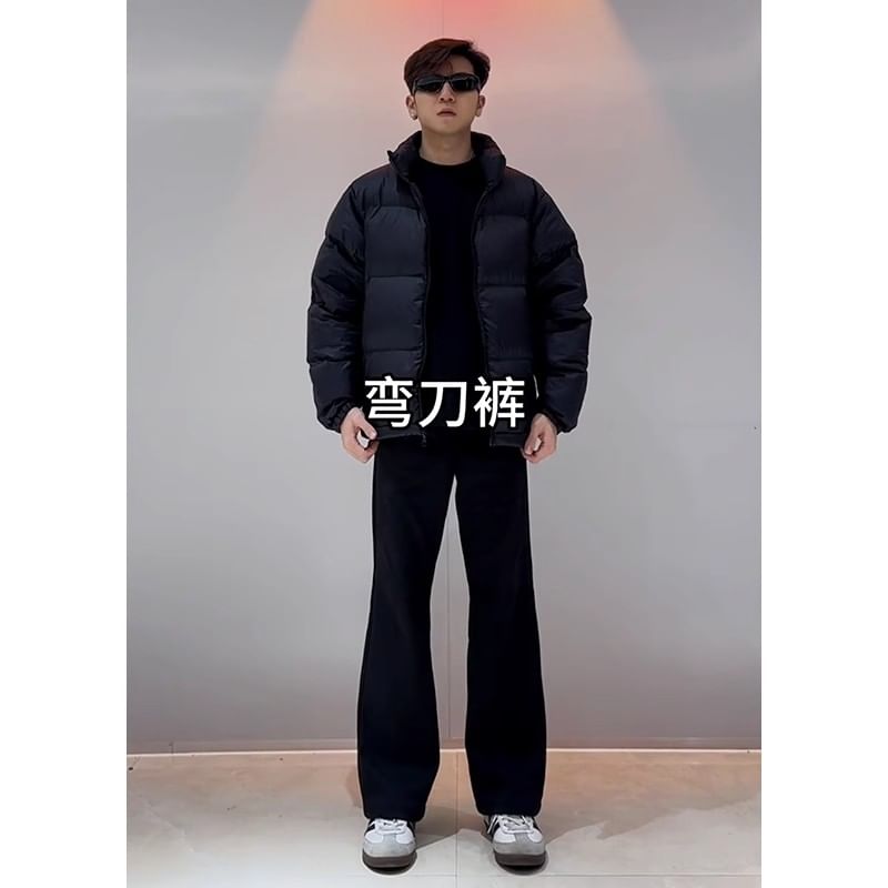 Chuoku - Mid Rise Plain Bootcut Dress Pants