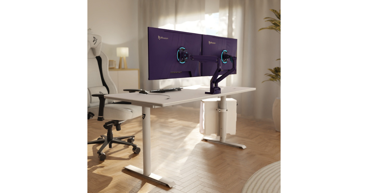 ArozziAlzare Neo Duo - Gas Spring Monitor Arm - Purple monitorarm  (Paars)