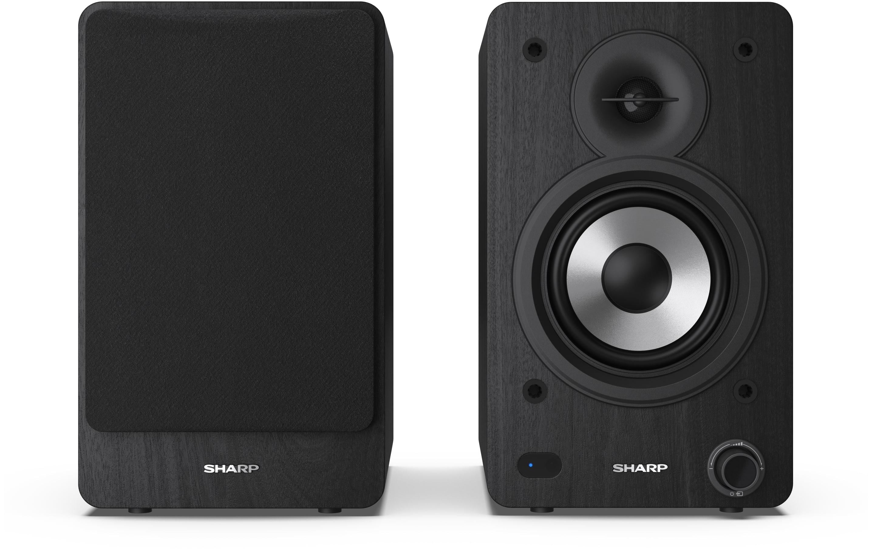 Regallautsprecher Paar CP-SS30 – SchwarzAktive 2-Wege-Regalboxen mit zahlreichen Anschlussmöglichkeiten, einschliesslich Bluetooth und USB-Wiedergabe