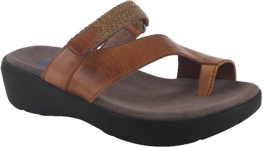 Wolky Blauwe Leren Comfort Sandaal voor Dames Blue Dames