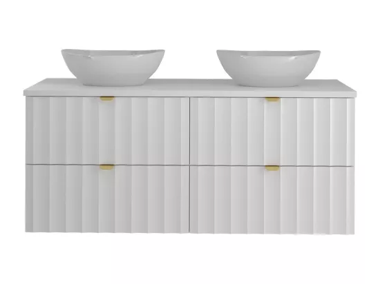 Meuble double vasque 120cm Lexa Blanc