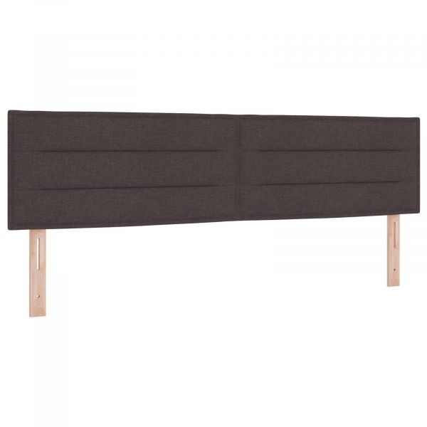 vidaXL Cabeceira Design Linhas Marrom Escuro 180 cm Tecido - 3488788903