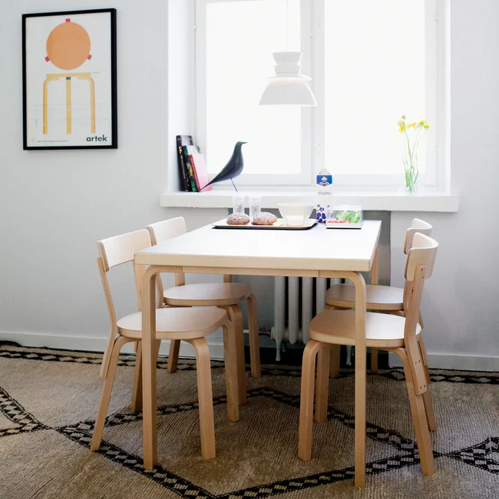 Artek - 81B Tisch, H 74 cm / Birkenfurnier