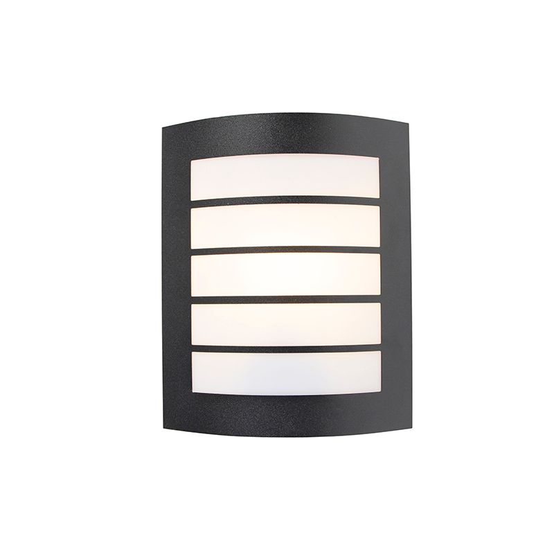 Moderne buitenwandlamp zwart IP44 - Miro