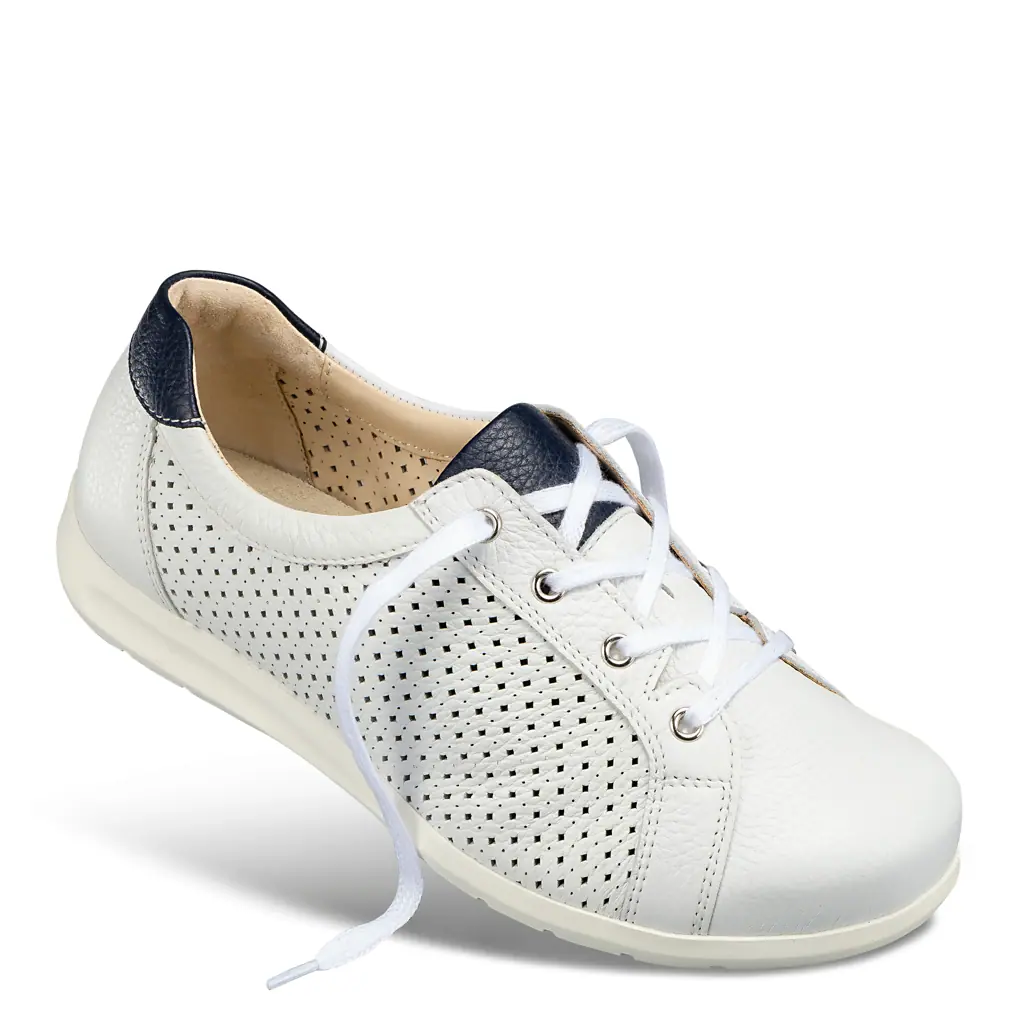 DAMEN - Schnürschuh WILKE weiss-dunkleblau