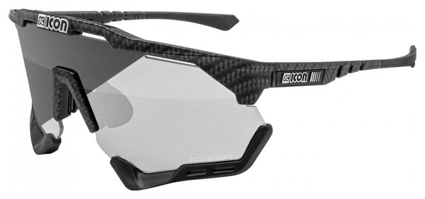Scicon Sports Aeroshade XL Lunettes De Soleil De Performance Sportive (Scnpp Silver Fotocromic/Compagnon De Carbone)