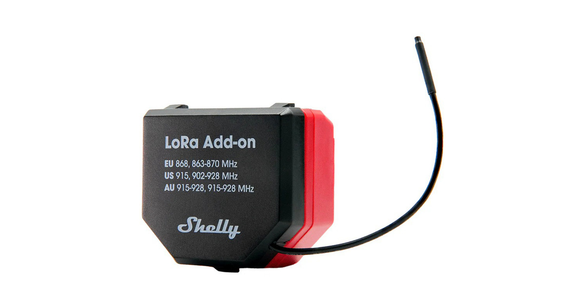 ShellyLoRa Add-on schakelaar  (Zwart)