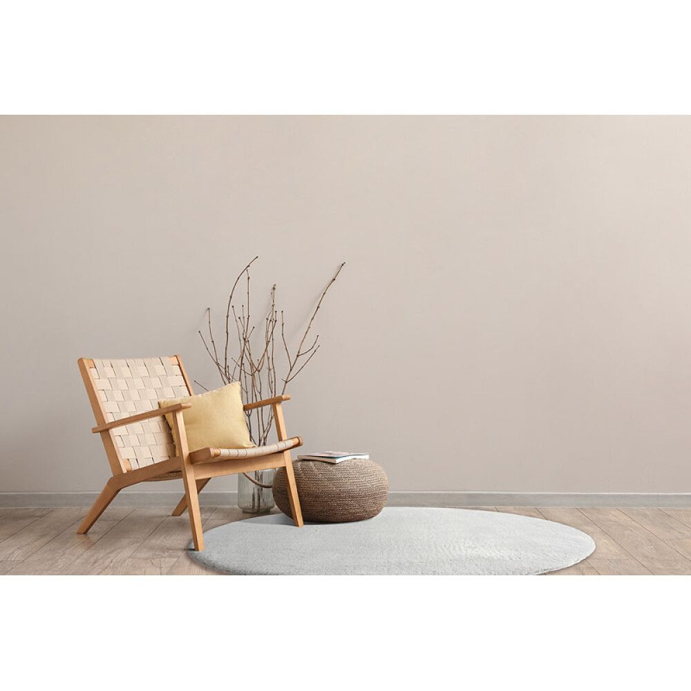 GULVTEPPE SOFT TOUCH Ø130CM SILVERGRÅ