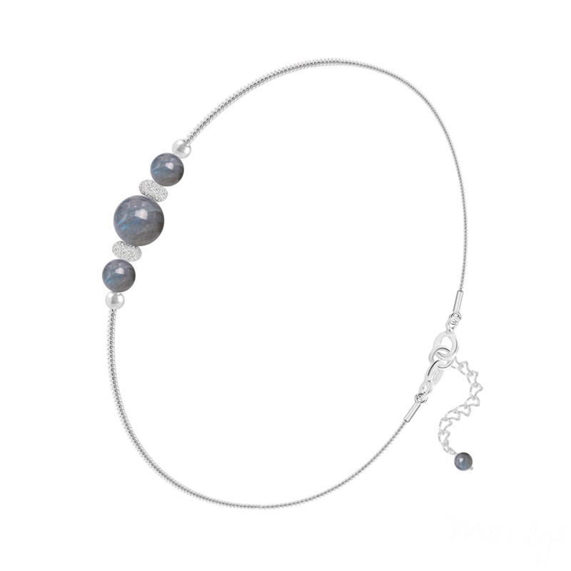 Bracelet en argent 925 et pierres naturelles Labradorite