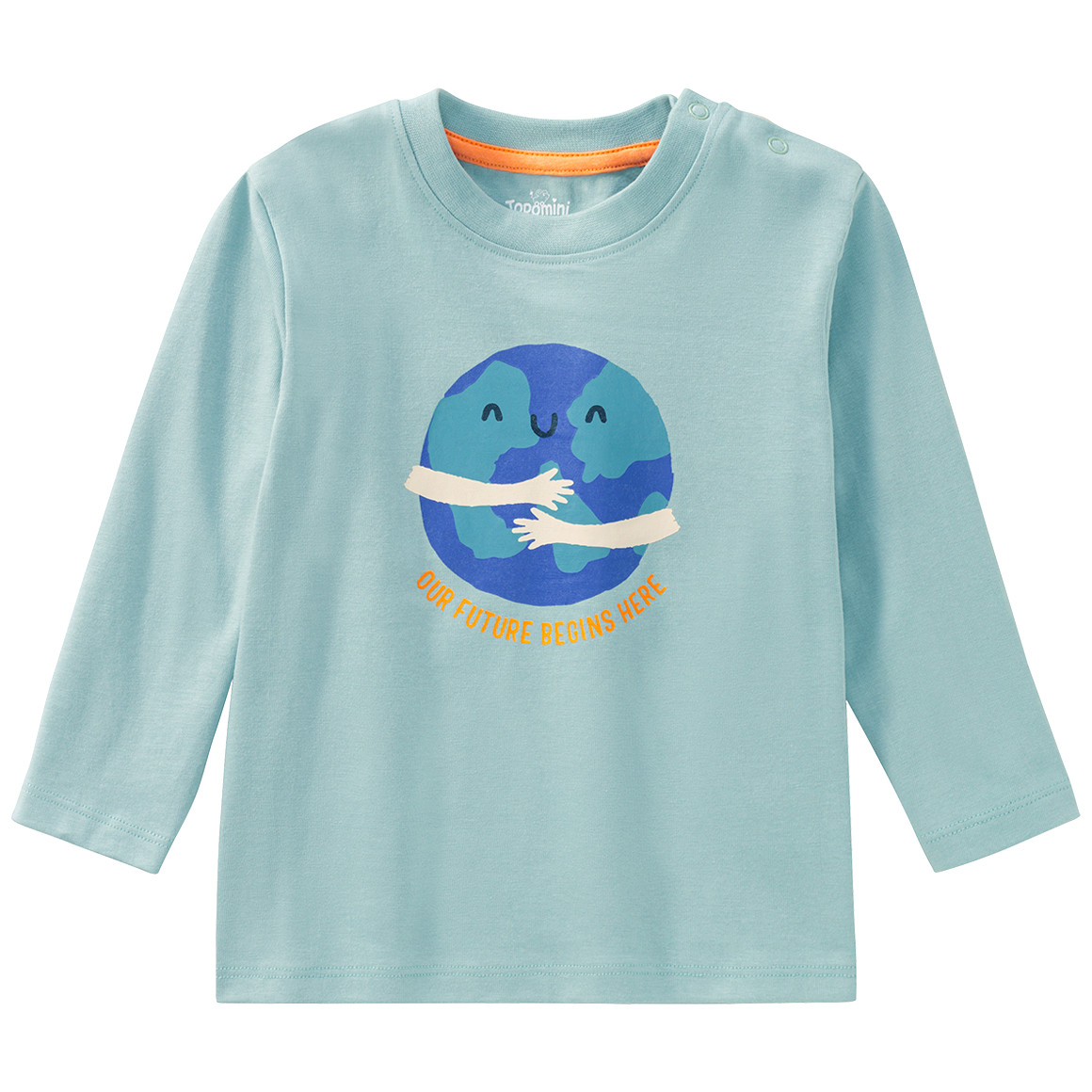 Topomini 2 Baby Langarmshirts im Set creme / salbei