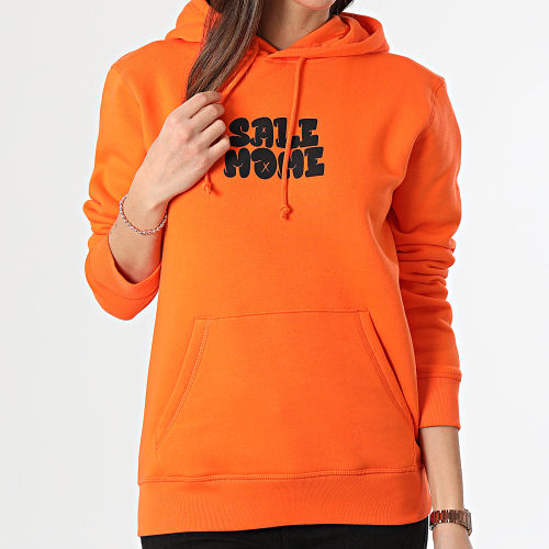 Sweat Capuche Femme Nounours Graffiti Orange