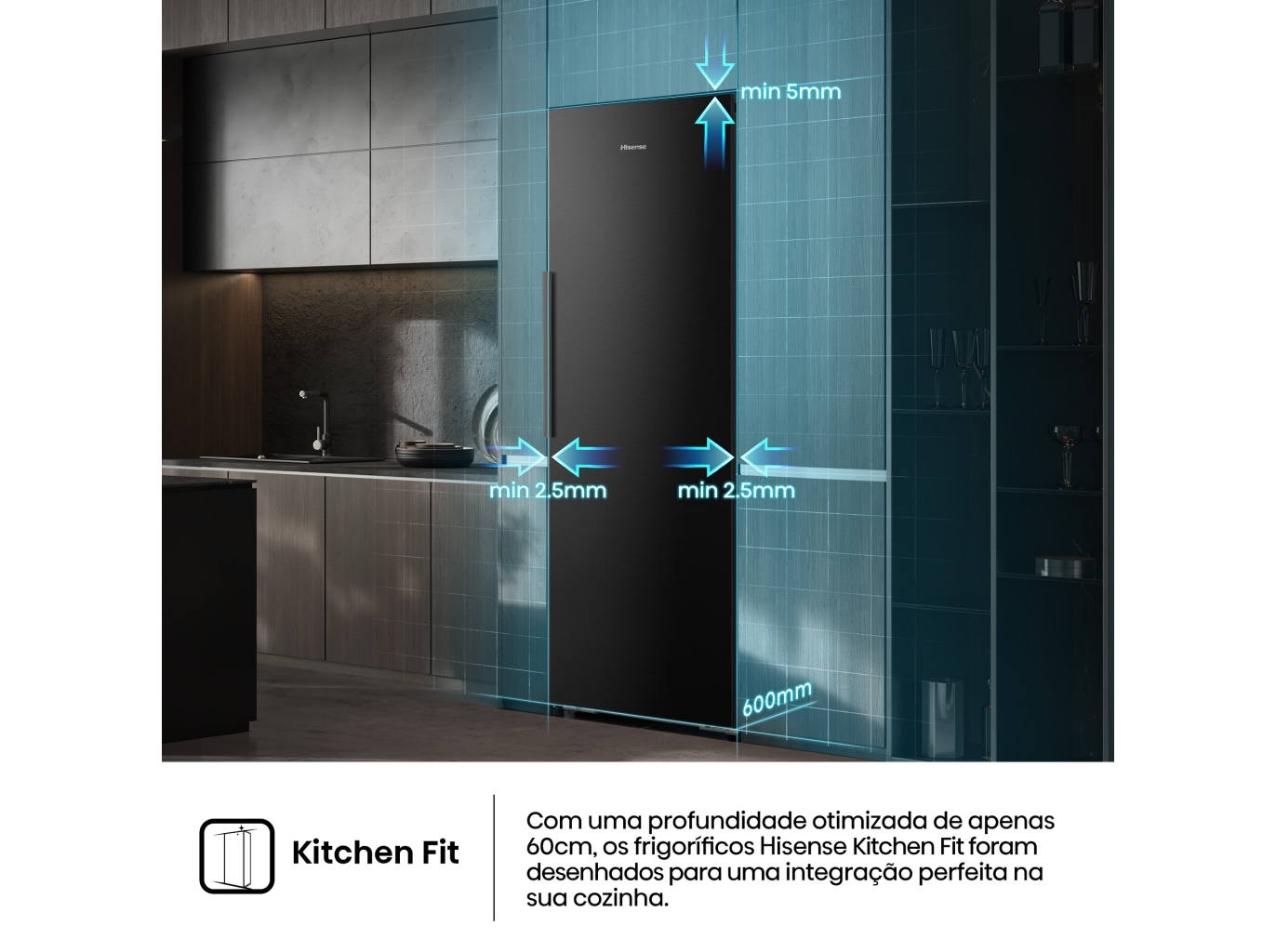 ARCA VERTICAL HISENSE FT3K310SAFC KITCHEN FIT C 312L NO FROST