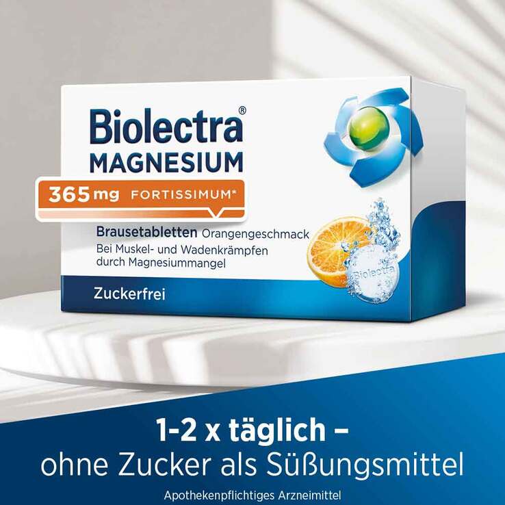 Biolectra® MAGNESIUM 365 mg fortissimum Brausetabletten Orangengeschmack, 20 St