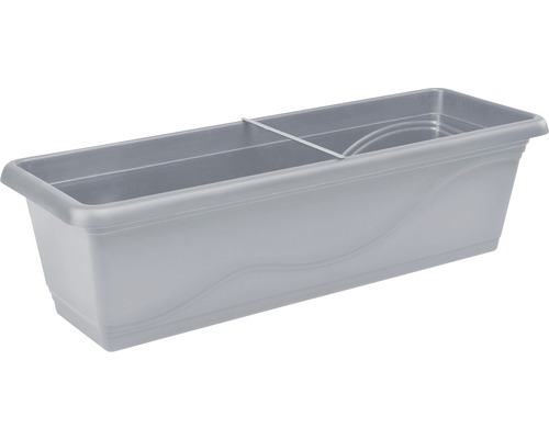 Lafiora Extra Flor kunststof bloembak, 40 x 20,5 x 17 cm, grijs
