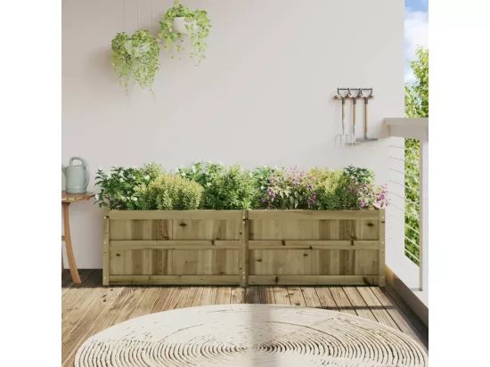 Jardinière 180x50x50 cm bois de pin imprégné