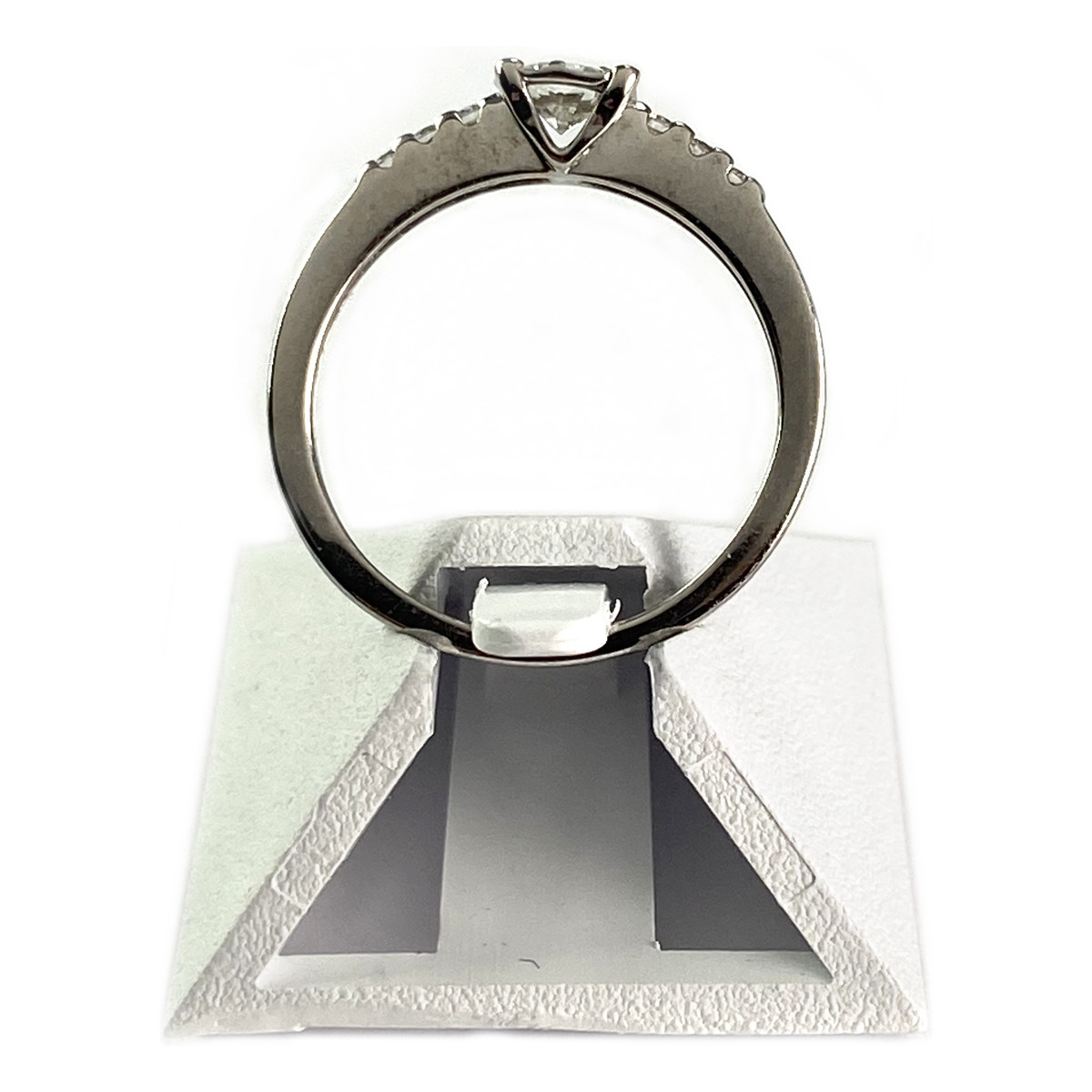 Bague d'occasion or 750 blanc diamant