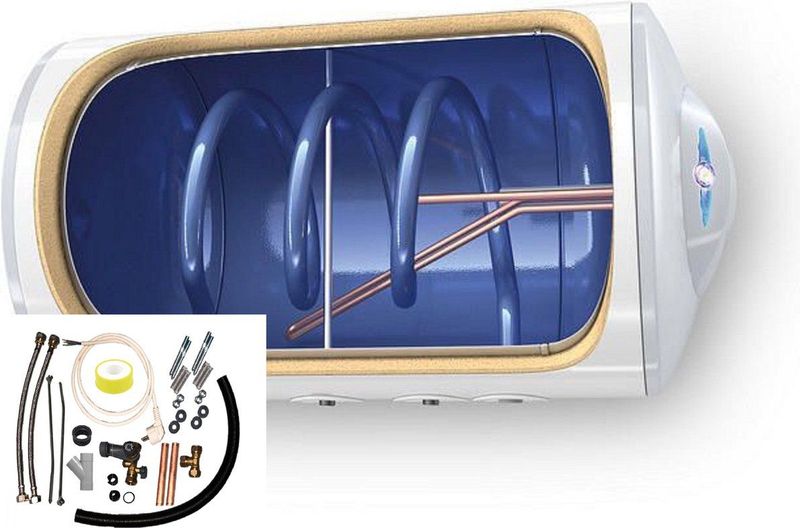 Tesy - Bi-Light - Elektrische Boiler - 100 L - Horizontaal - Inclusief Montage Set